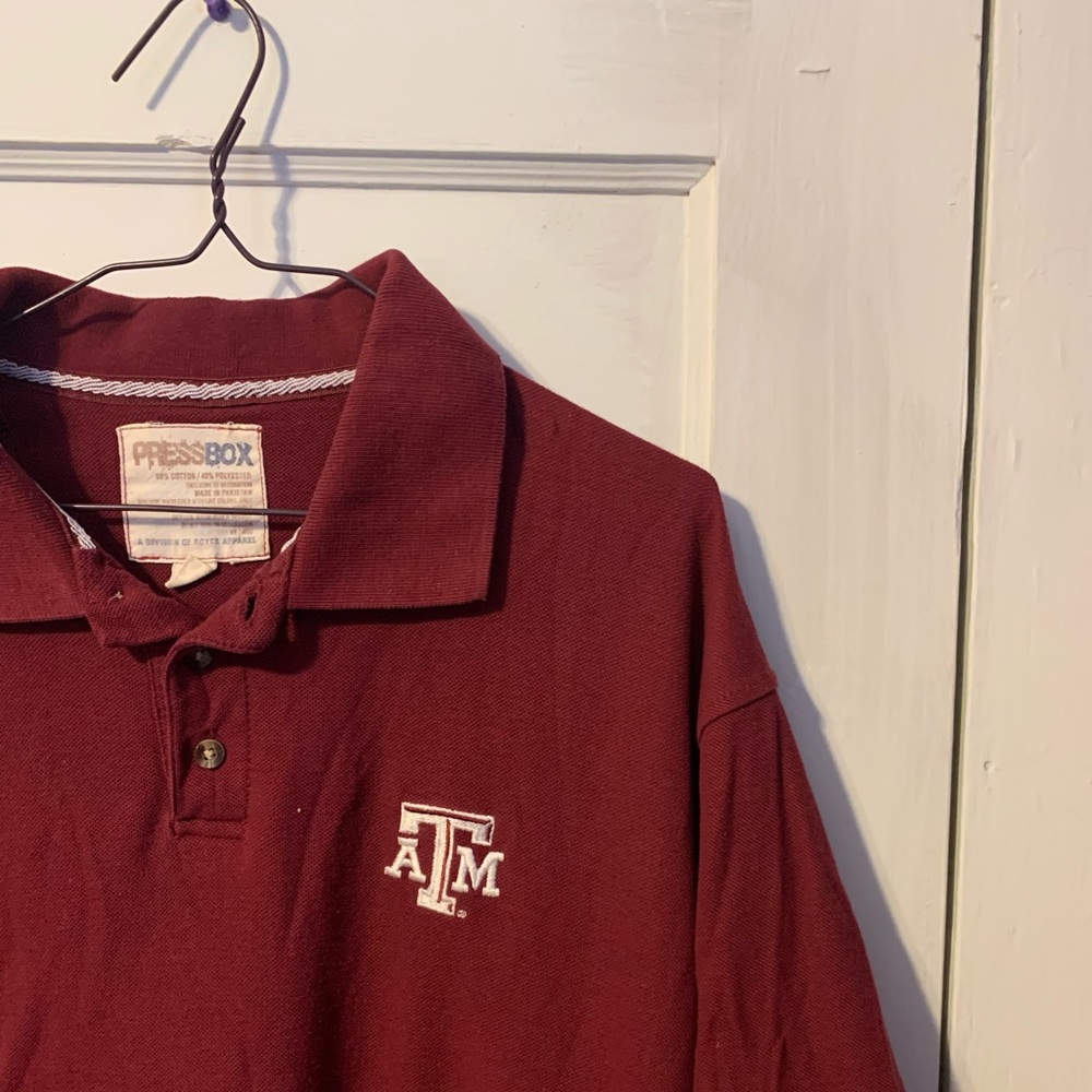 Texas A&M Men’s Short Sleeve Polo Shirt - Picture 2 of 5